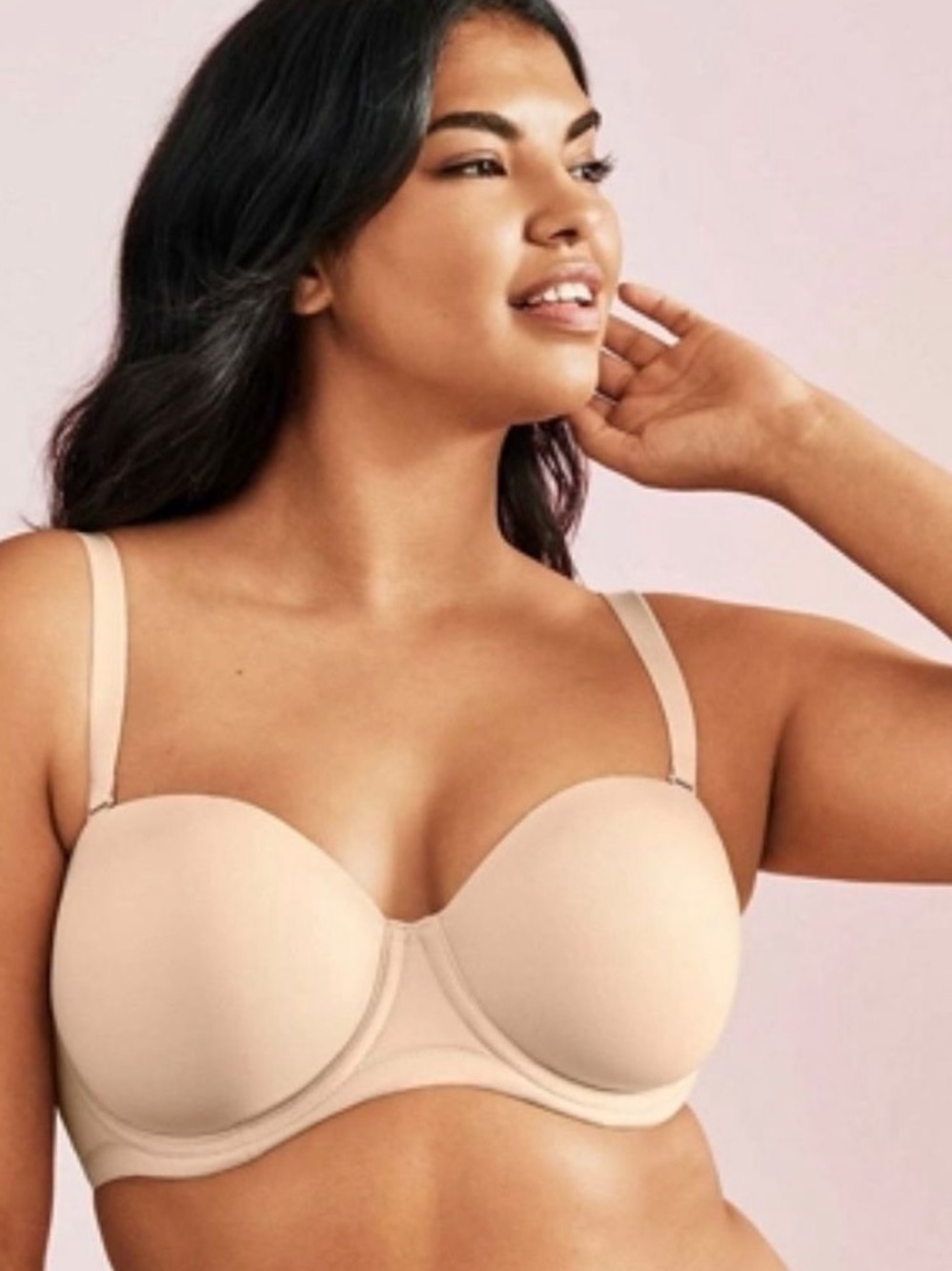 Wacoal NEW Red Carpet Underwire Strapless Bra Full Figure Size 38DD Natural Nude